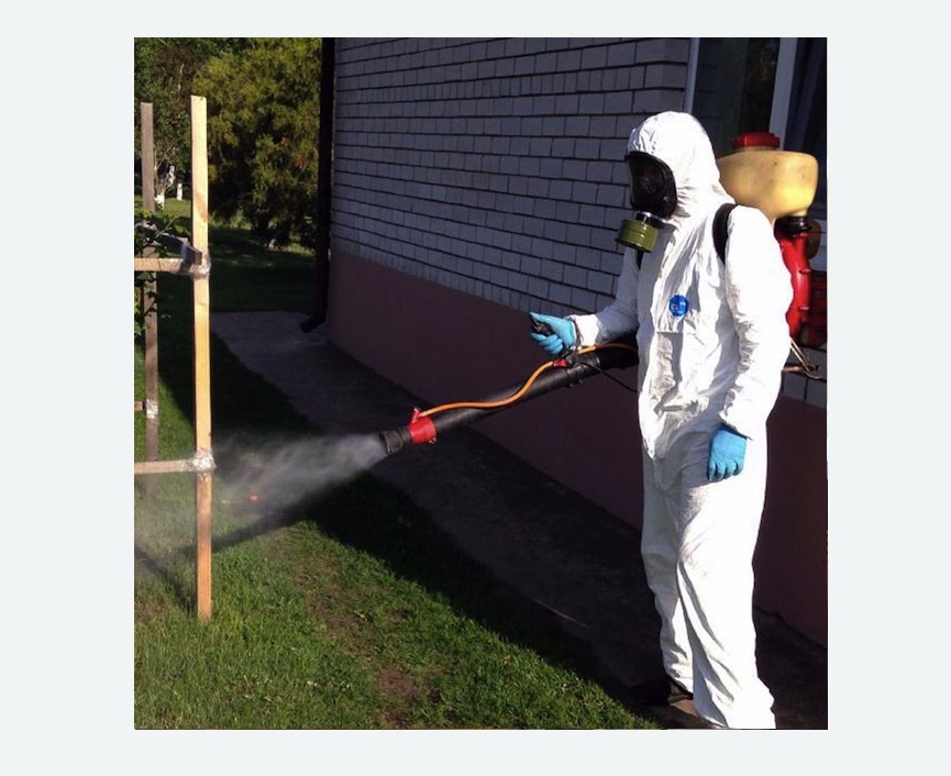 травля клещей на участке в Суоярви